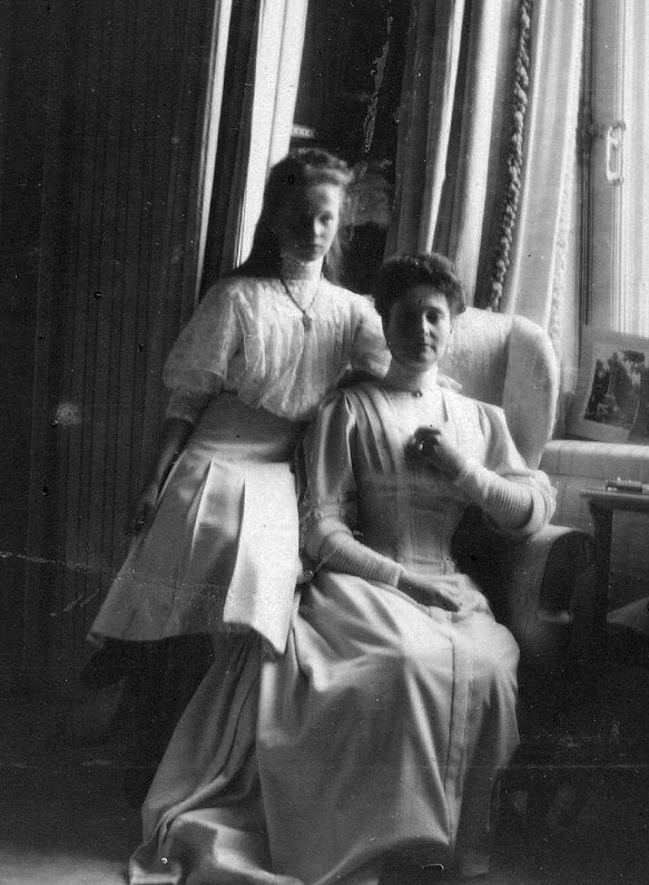 Tsarina Alexandra and Grand Duchess Olga Romanov