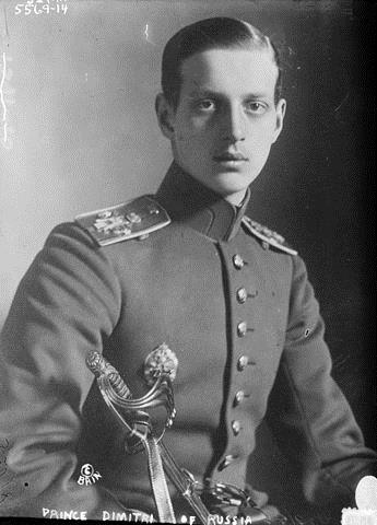Grand Duke Dmitri Pavlovich, first cousin of Tsar Nicholas II and a co-conspirator to kill Rasputin. 