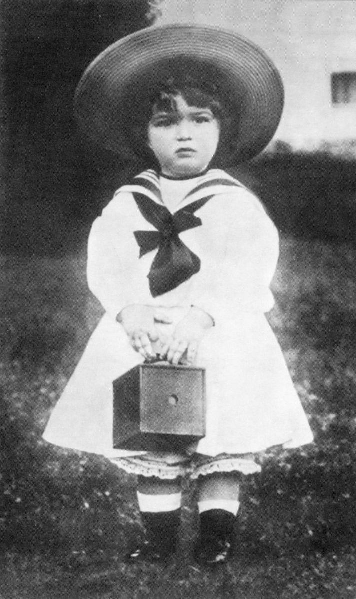 Little Tsesarevich Alexei Romanov with a Kodak Brownie camera. 