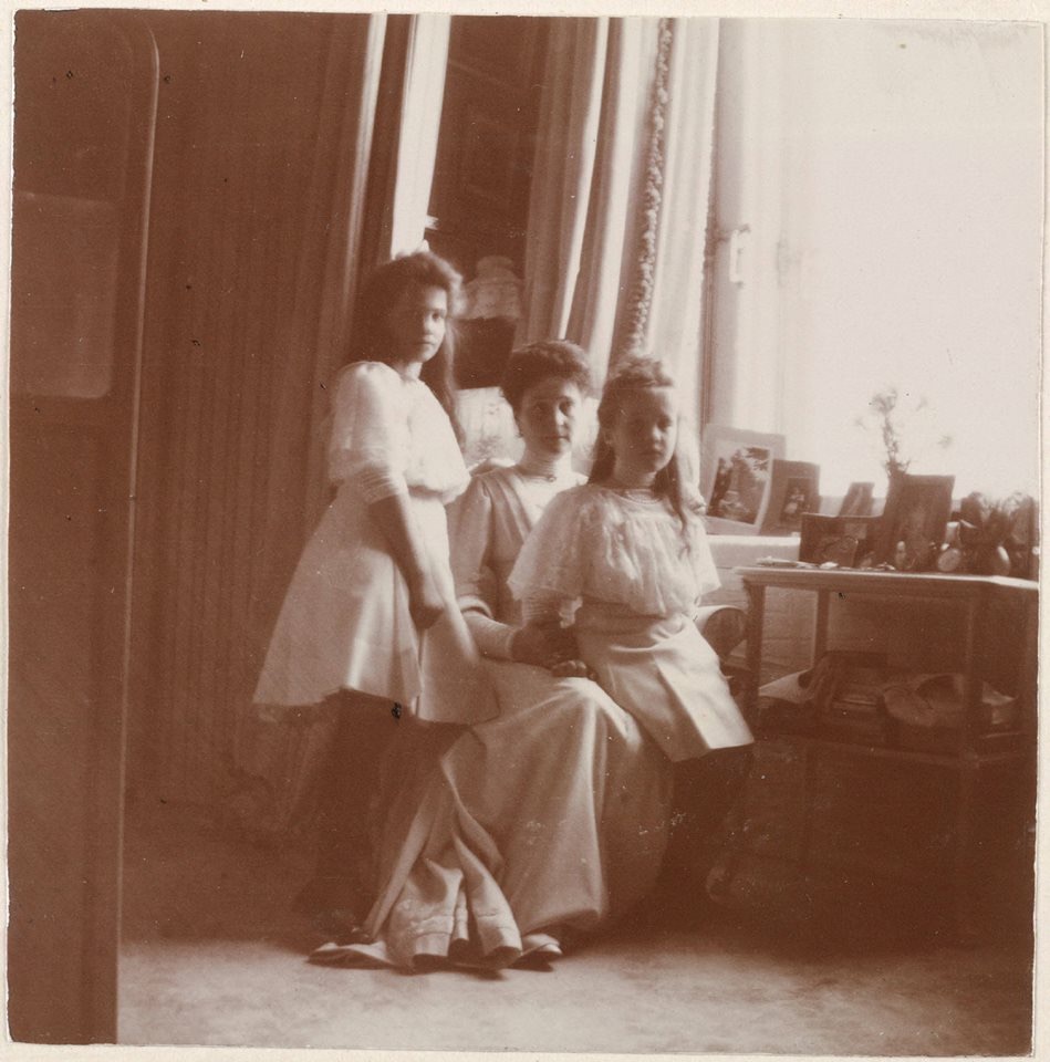 Tsarina Alexandra and Grand Duchesses Maria and Anastasia Romanov 