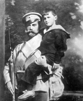 Tsar Nicholas II with his son Alexei Nikolaevich