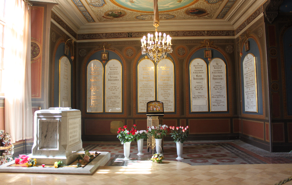 The Romanov family crypt which contains the remains of the last Russian Tsar and his family. 