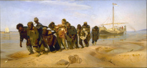 Ilya Repins most famous painting depicting life of the Russian serfs