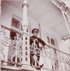 Tsarevich Alexei on the balcony of the Alexander Palace. It sounds like this balcony will also be restored. 