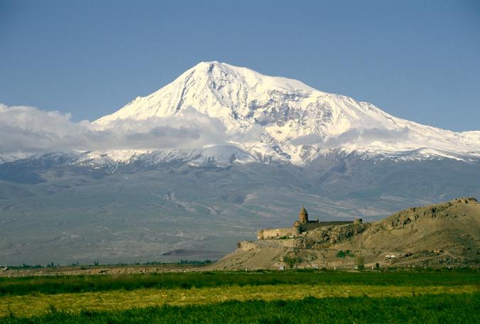 Mount Ararat in Turkey where the mysterious giant vessel was discovered by Tsar Nicholas II's expedition. 