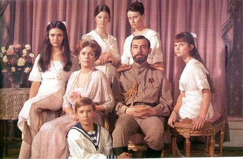 The Romanov family in the film "Nicholas and Alexandra" 