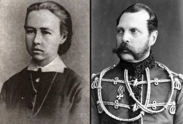 Left: Sofia Perovskaya, who became the first female political execution in Russia, for the assassination of Tsar Alexander II. 