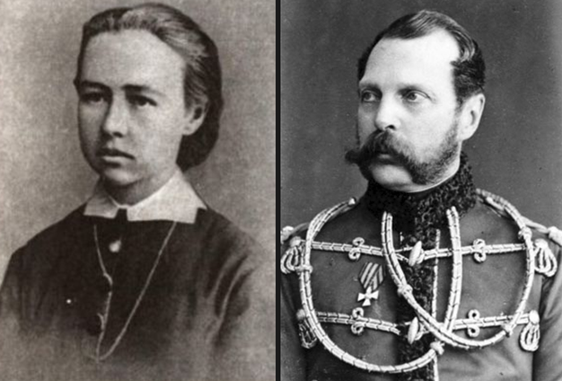 Left: Sofia Perovskaya, who became the first female political execution in Russia, for the assassination of Tsar Alexander II.