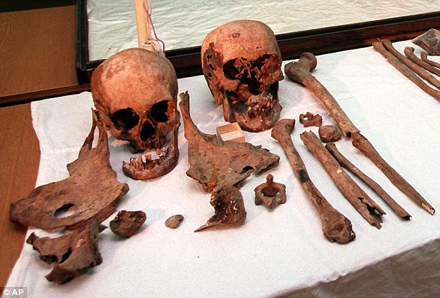 Remains of the Romanov family discovered in Ekaterinburg. 