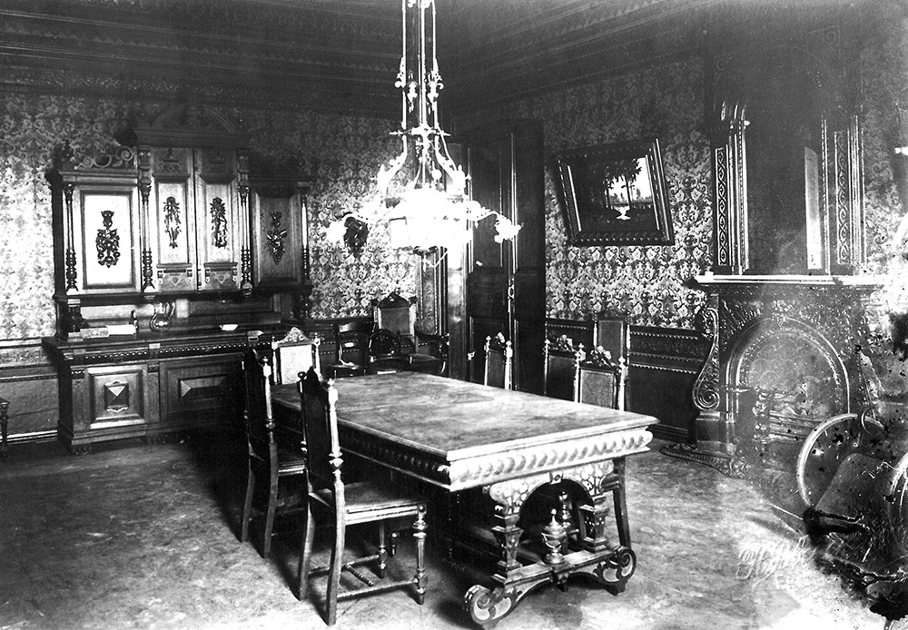 Dining room at the Ipatiev house, which the last residence of the Romanov family. 