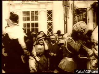 Tsarevich Alexei being carried by his "dyadka" at the Romanov Dynasty Tercentennial celebrations 