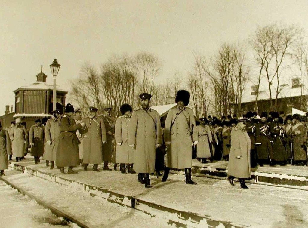 Nicholas II at Bobruisk train station in 1904