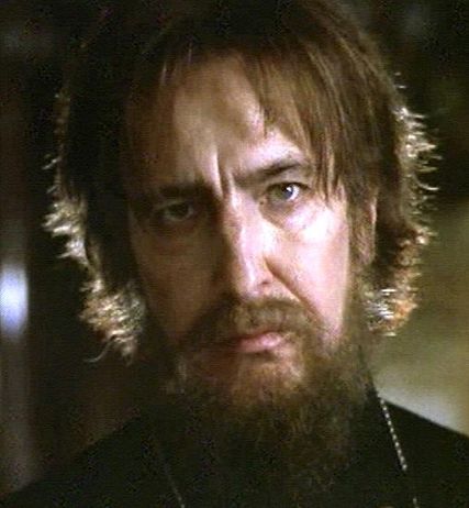 Actor Alan Rickman (1946-2016) as Grigori Rasputin 