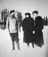 Grand Duchess Olga with Nicholas II and another lady 