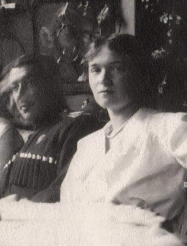 Olga Romanov and "AKSHV" - Alexander Konstantinovich Shvedov, an officer in her father’s Escort Guard who was her romantic interest in 1913. 