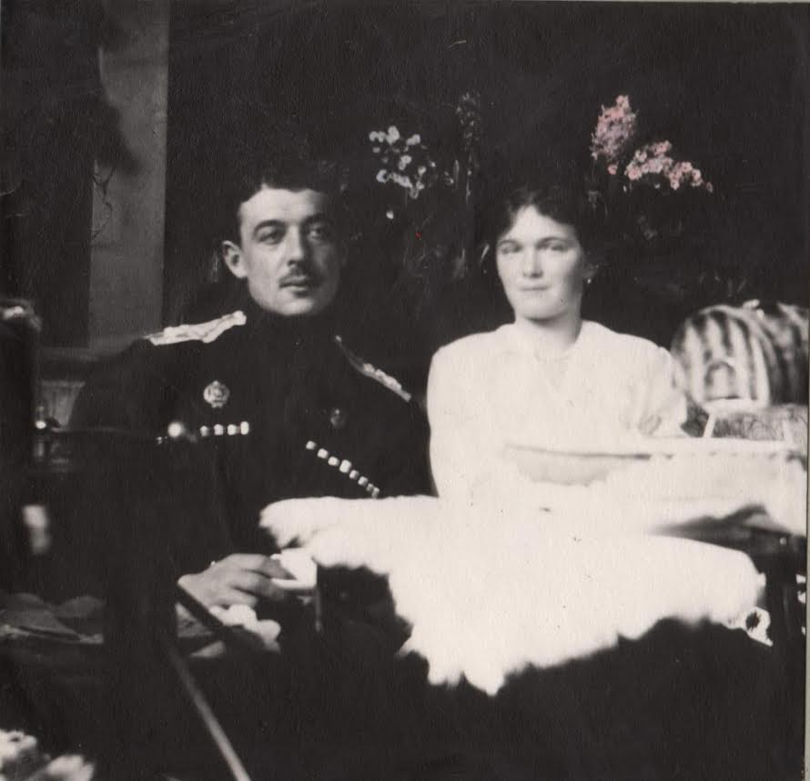 Olga Romanov and "AKSHV" - Alexander Konstantinovich Shvedov, an officer in her father’s Escort Guard who was her romantic interest at the time.