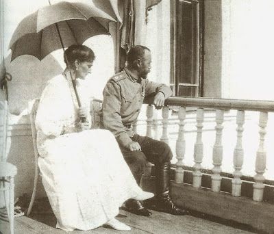 Last known photograph of Nicholas II and his wife Alexandra Feodorovna before their deaths. 